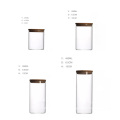 food storage glassjar glass biscuit jar wholesale glass jar wooden lid GSJ-72S